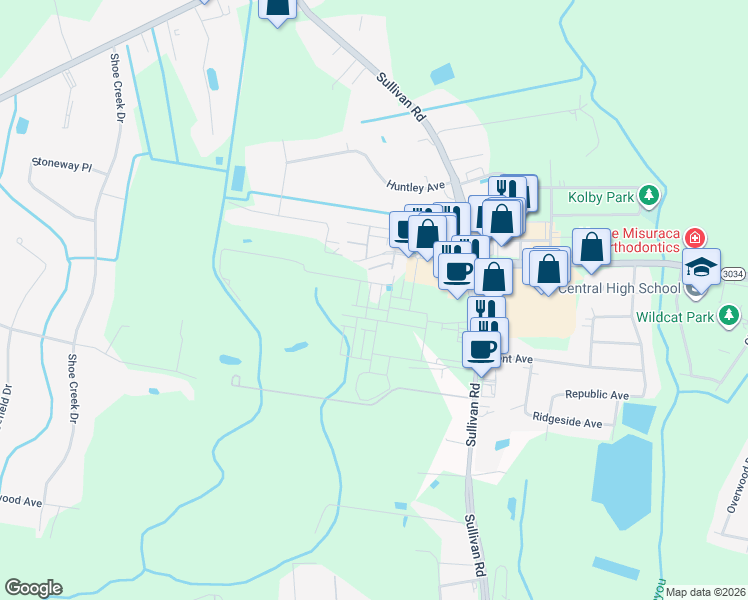 map of restaurants, bars, coffee shops, grocery stores, and more near in 