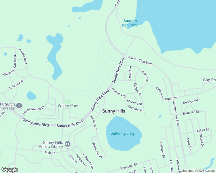 map of restaurants, bars, coffee shops, grocery stores, and more near 1664 Sunny Hills Boulevard in Chipley