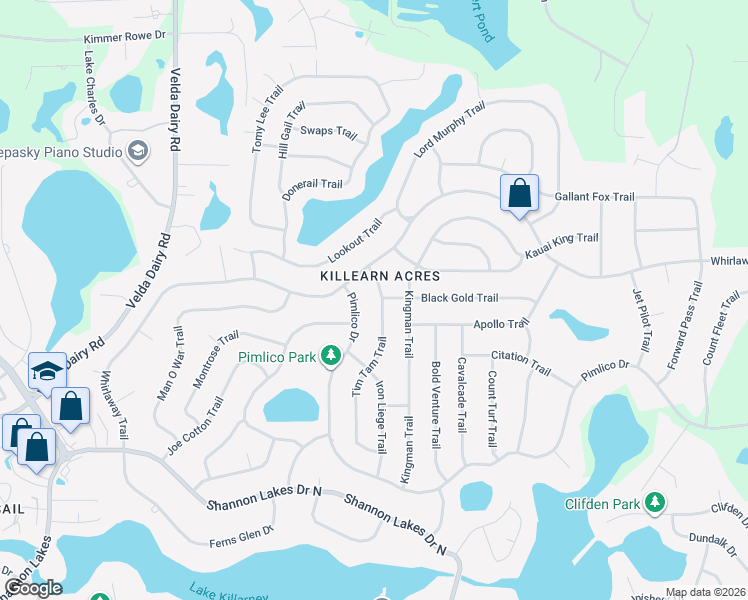 map of restaurants, bars, coffee shops, grocery stores, and more near 4678 Pimlico Drive in Tallahassee
