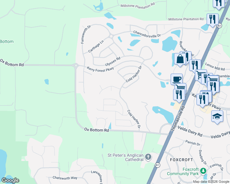 map of restaurants, bars, coffee shops, grocery stores, and more near 2588 Halleck Lane in Tallahassee
