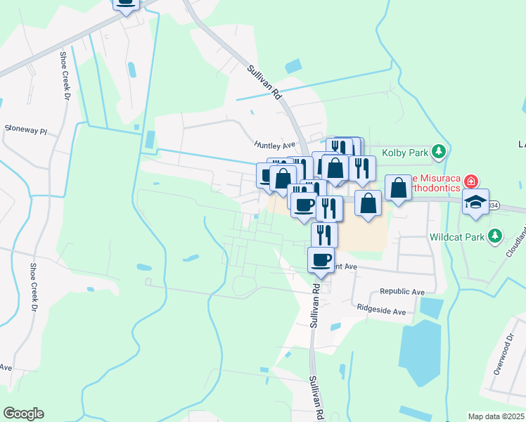 map of restaurants, bars, coffee shops, grocery stores, and more near 14061 High Grove Avenue in Central