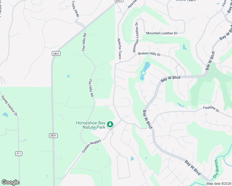 map of restaurants, bars, coffee shops, grocery stores, and more near 634 Broken Hills Drive in Horseshoe Bay