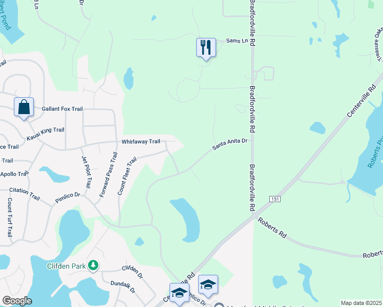 map of restaurants, bars, coffee shops, grocery stores, and more near 5664 Santa Anita Drive in Tallahassee