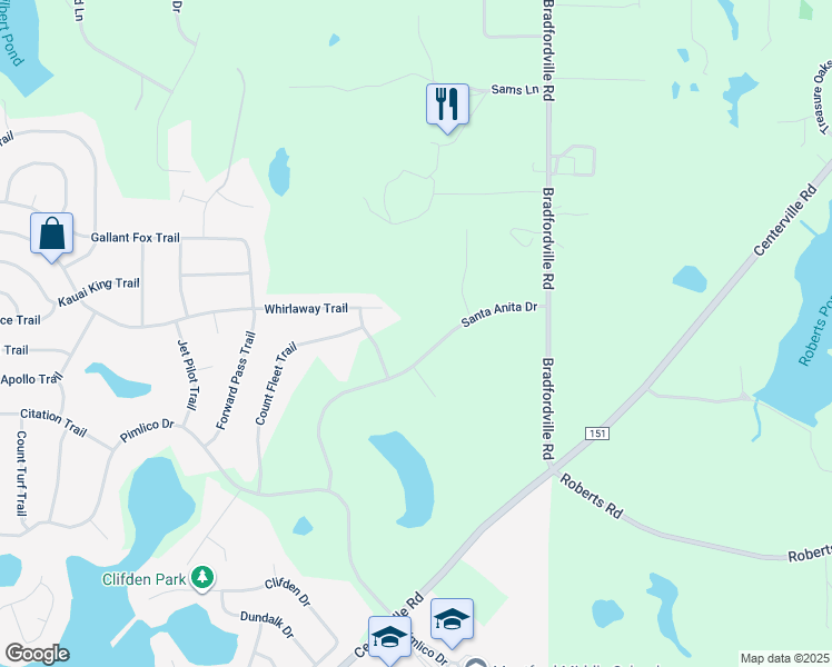 map of restaurants, bars, coffee shops, grocery stores, and more near 5664 Santa Anita Drive in Tallahassee