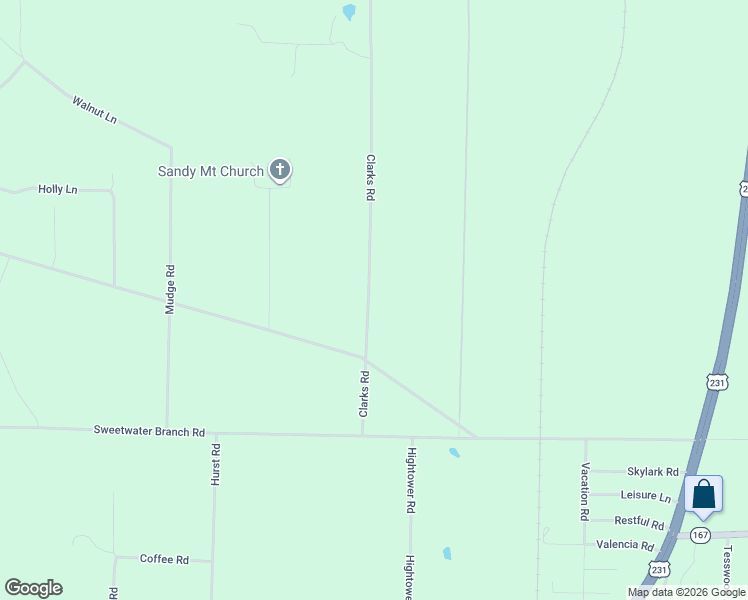 map of restaurants, bars, coffee shops, grocery stores, and more near 21734 Clarks Road in Fountain