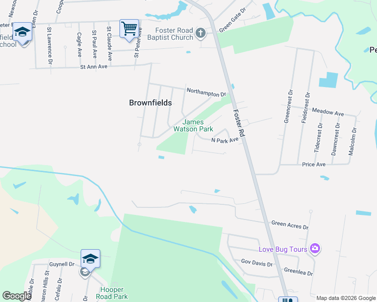 map of restaurants, bars, coffee shops, grocery stores, and more near 10487 Northdale Drive in Baton Rouge