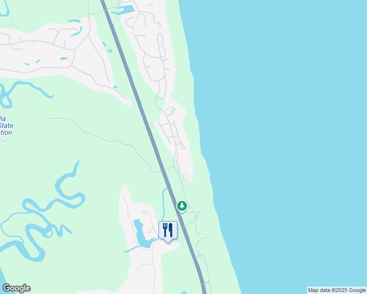 map of restaurants, bars, coffee shops, grocery stores, and more near 1600 Beach Walker Road in Fernandina Beach