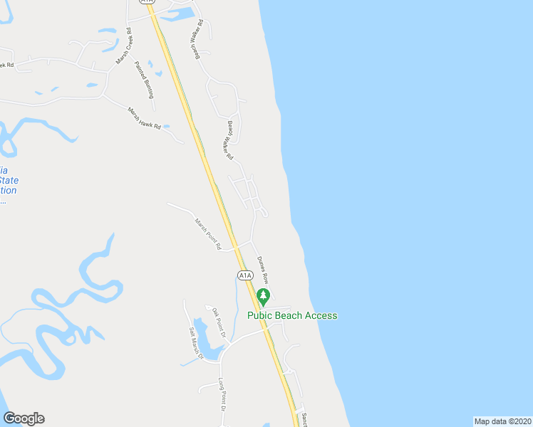 map of restaurants, bars, coffee shops, grocery stores, and more near 1704 Dunes Club Place in Fernandina Beach