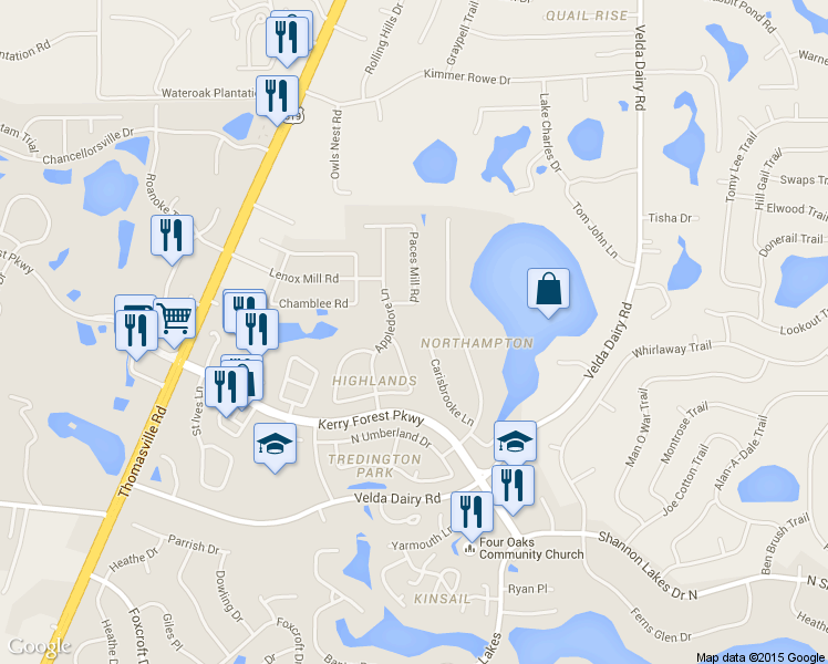 map of restaurants, bars, coffee shops, grocery stores, and more near 5378 Carisbrooke Lane in Tallahassee