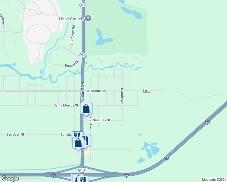 map of restaurants, bars, coffee shops, grocery stores, and more near 5808 Del Monte Street in Milton