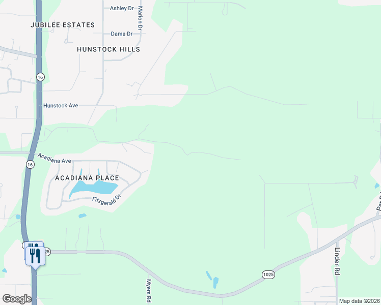 map of restaurants, bars, coffee shops, grocery stores, and more near 8612 Wildwood Drive in Denham Springs