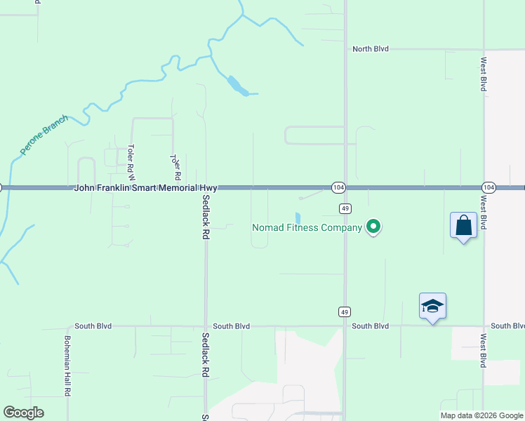 map of restaurants, bars, coffee shops, grocery stores, and more near Westside Loop in Silverhill