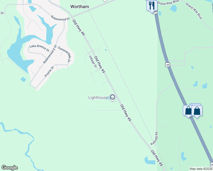 map of restaurants, bars, coffee shops, grocery stores, and more near 18031 Old Highway 49 in Saucier