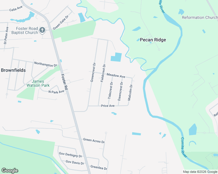 map of restaurants, bars, coffee shops, grocery stores, and more near 10865 Tidecrest Drive in Baton Rouge