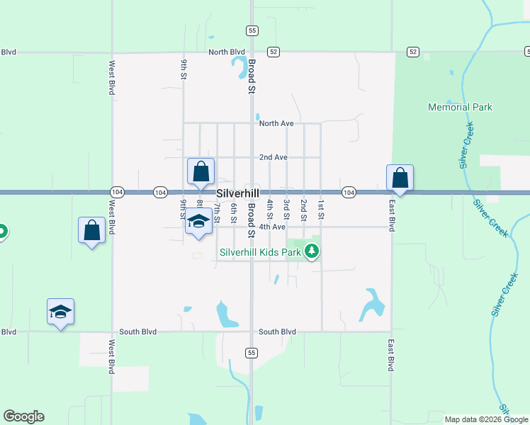 map of restaurants, bars, coffee shops, grocery stores, and more near 21925 4th Street in Silverhill