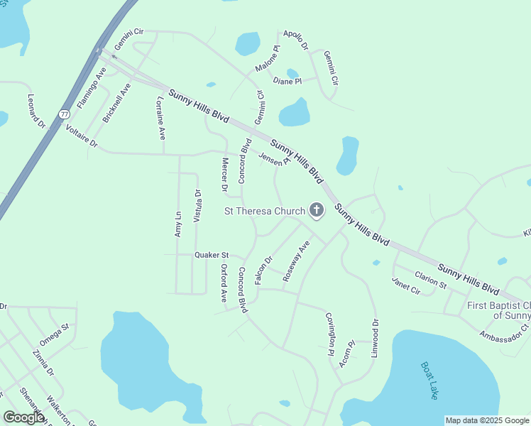 map of restaurants, bars, coffee shops, grocery stores, and more near Upland Place in Chipley
