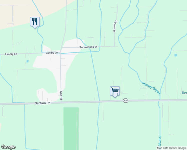 map of restaurants, bars, coffee shops, grocery stores, and more near 11224 Section Road in Port Allen
