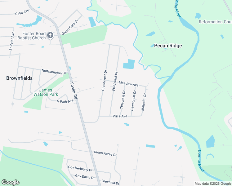 map of restaurants, bars, coffee shops, grocery stores, and more near 10865 Tidecrest Drive in Baton Rouge