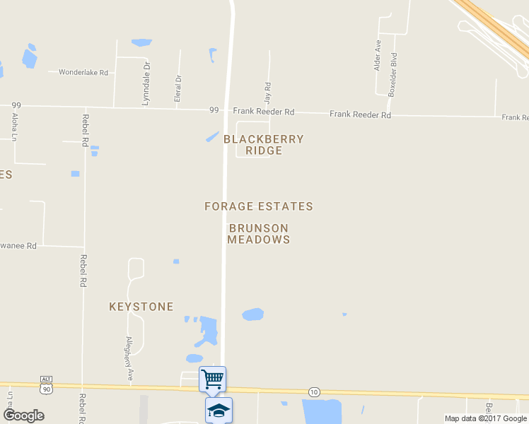 map of restaurants, bars, coffee shops, grocery stores, and more near 6367 Cattle Drive in Pensacola