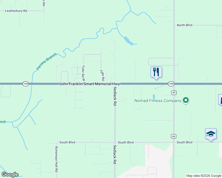 map of restaurants, bars, coffee shops, grocery stores, and more near 21978 -A Sedlack Road in Silverhill