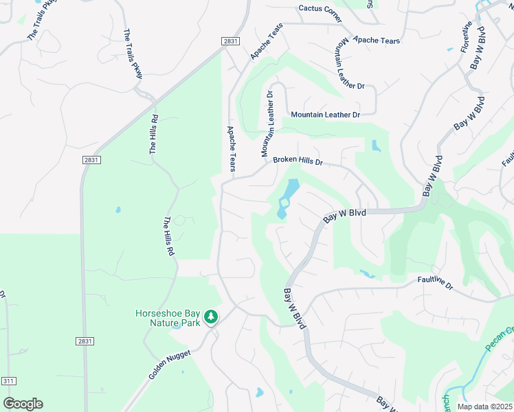 map of restaurants, bars, coffee shops, grocery stores, and more near 112 Cactus Canyon in Horseshoe Bay