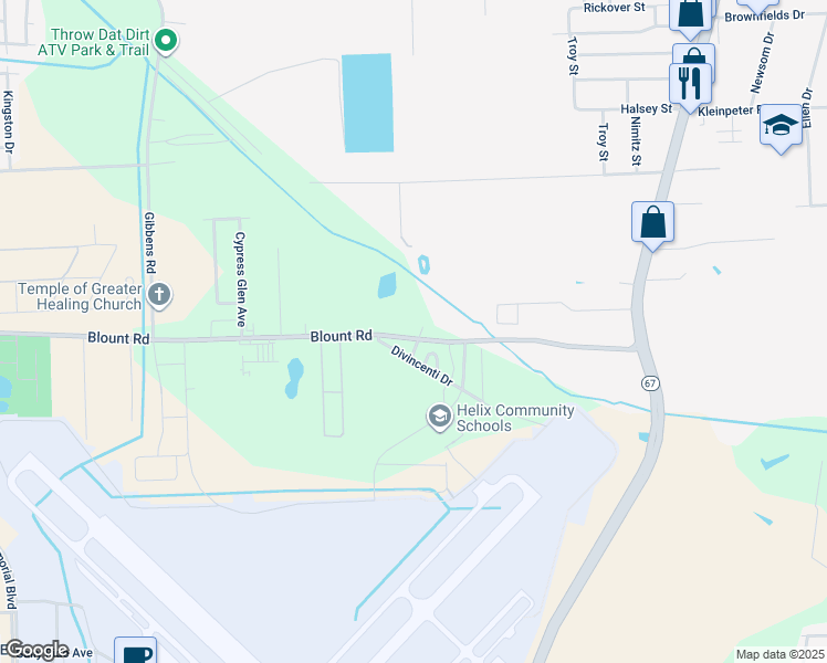 map of restaurants, bars, coffee shops, grocery stores, and more near 4403 Blount Road in Baton Rouge