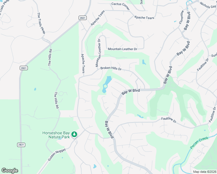 map of restaurants, bars, coffee shops, grocery stores, and more near 113 Comanche Agate in Horseshoe Bay