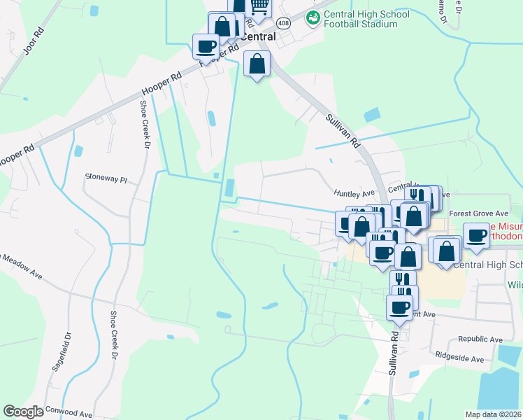map of restaurants, bars, coffee shops, grocery stores, and more near 13703 Marlin Avenue in Baton Rouge