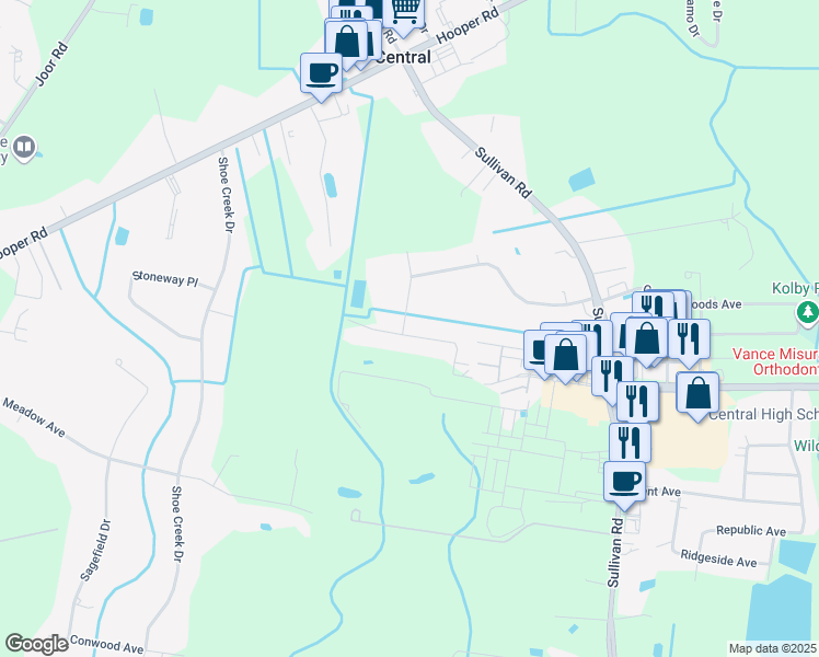 map of restaurants, bars, coffee shops, grocery stores, and more near 13703 Marlin Avenue in Baton Rouge
