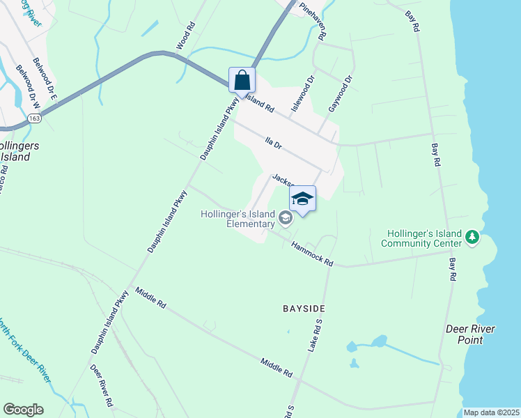 map of restaurants, bars, coffee shops, grocery stores, and more near 2073-2287 Hammock Rd in Mobile