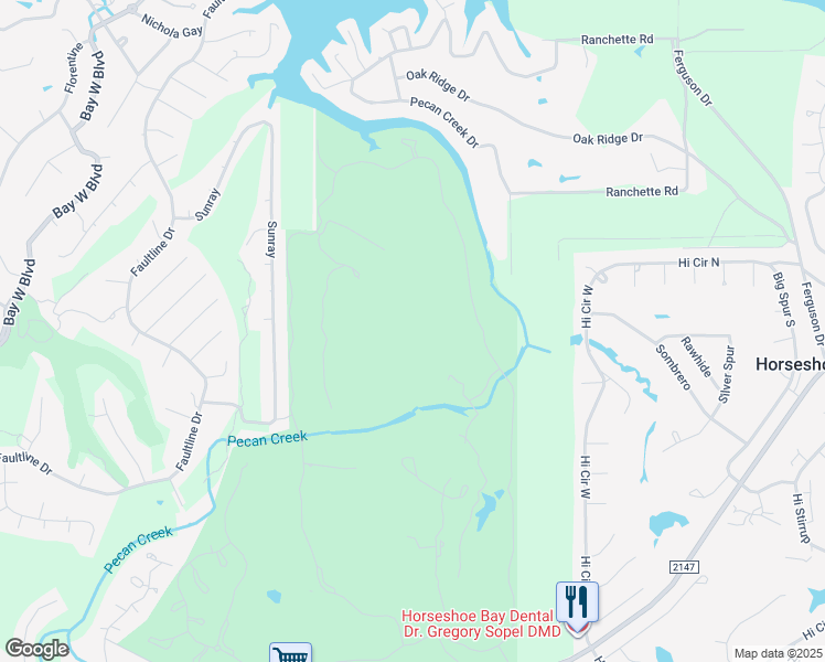 map of restaurants, bars, coffee shops, grocery stores, and more near in Cottonwood Shores