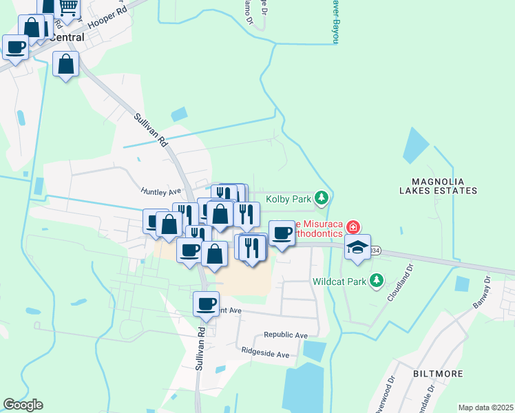 map of restaurants, bars, coffee shops, grocery stores, and more near 14630 Forest Grove Avenue in Baton Rouge