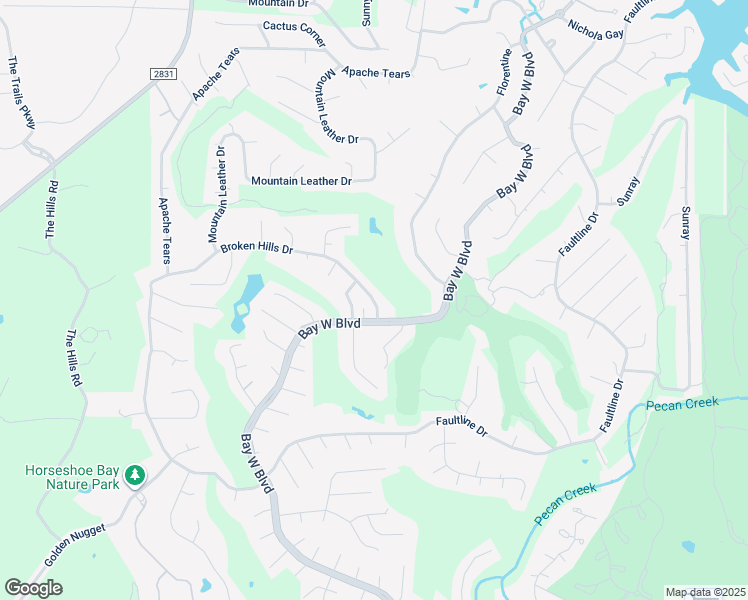 map of restaurants, bars, coffee shops, grocery stores, and more near 1411 Broken Hills Drive in Horseshoe Bay