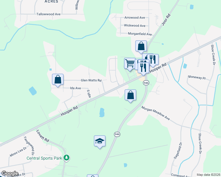map of restaurants, bars, coffee shops, grocery stores, and more near 10752 Glen Watts Road in Baton Rouge