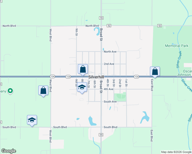 map of restaurants, bars, coffee shops, grocery stores, and more near in Silverhill