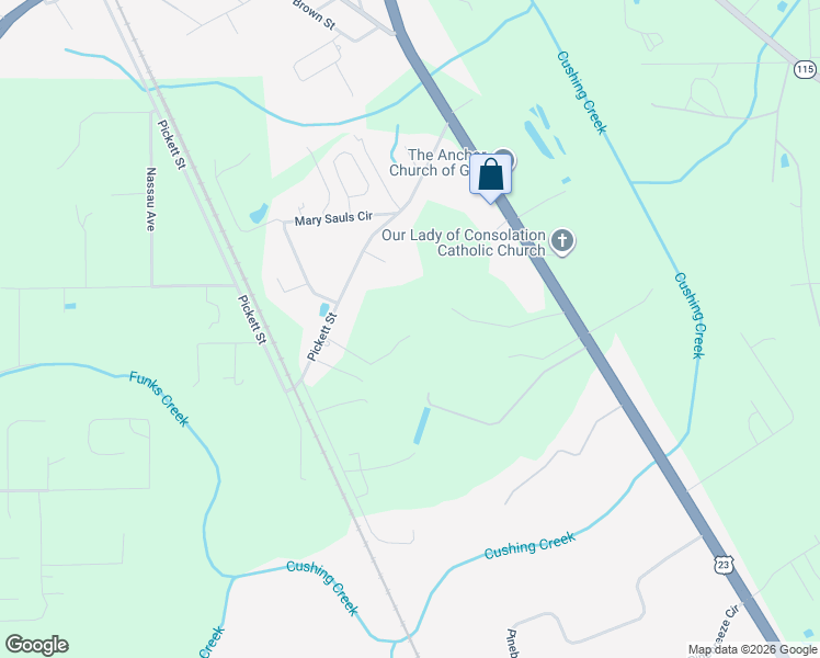 map of restaurants, bars, coffee shops, grocery stores, and more near 44154 Holmes Estate Road in Callahan