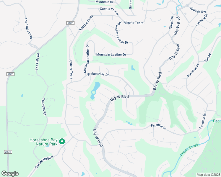 map of restaurants, bars, coffee shops, grocery stores, and more near 108 Cliff Run in Horseshoe Bay