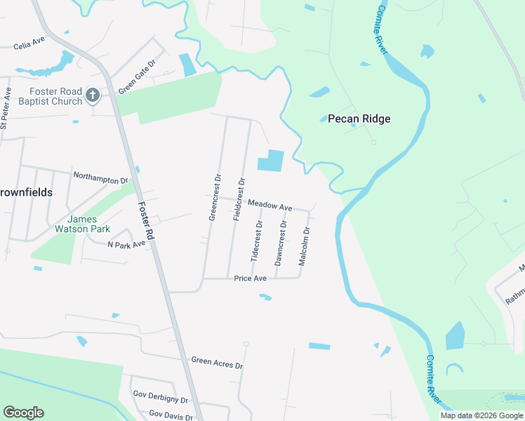 map of restaurants, bars, coffee shops, grocery stores, and more near 7847 Meadow Avenue in Baton Rouge