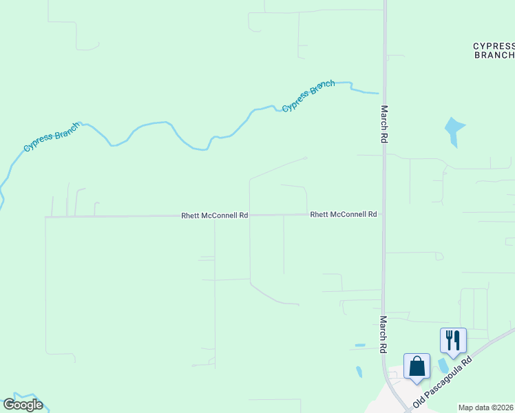 map of restaurants, bars, coffee shops, grocery stores, and more near 10588 Rhett McConnell Road in Theodore