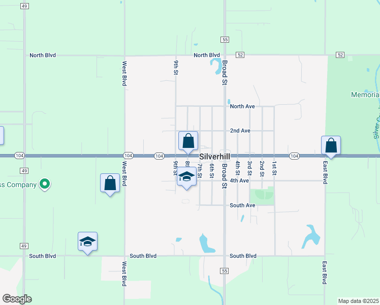 map of restaurants, bars, coffee shops, grocery stores, and more near 22001 7th Street in Silverhill