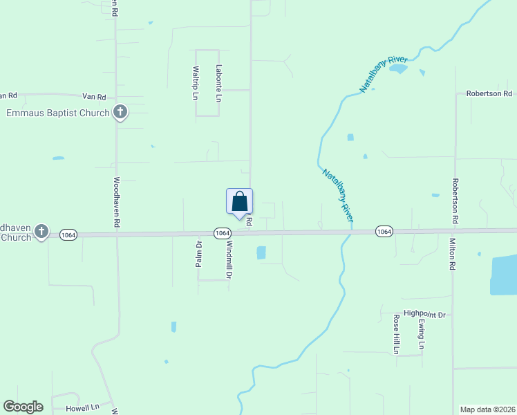 map of restaurants, bars, coffee shops, grocery stores, and more near 11290 Breeze Drive in Tickfaw