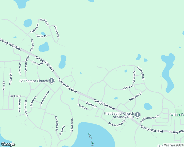 map of restaurants, bars, coffee shops, grocery stores, and more near 3921 Helmly Court in Chipley