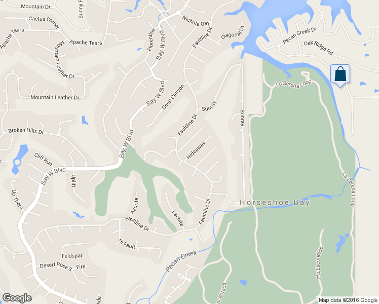 map of restaurants, bars, coffee shops, grocery stores, and more near 306 Hideaway in Horseshoe Bay