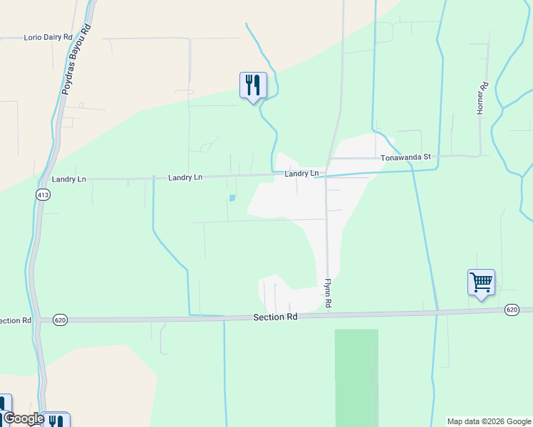 map of restaurants, bars, coffee shops, grocery stores, and more near 11816 East Subdivision Road in Port Allen