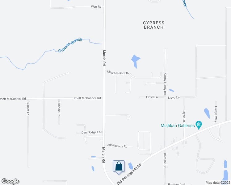 map of restaurants, bars, coffee shops, grocery stores, and more near 6971 March Pointe Court in Theodore