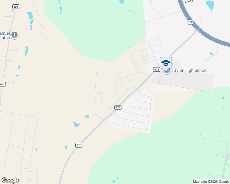 map of restaurants, bars, coffee shops, grocery stores, and more near 500 McFadin Way in Taylor