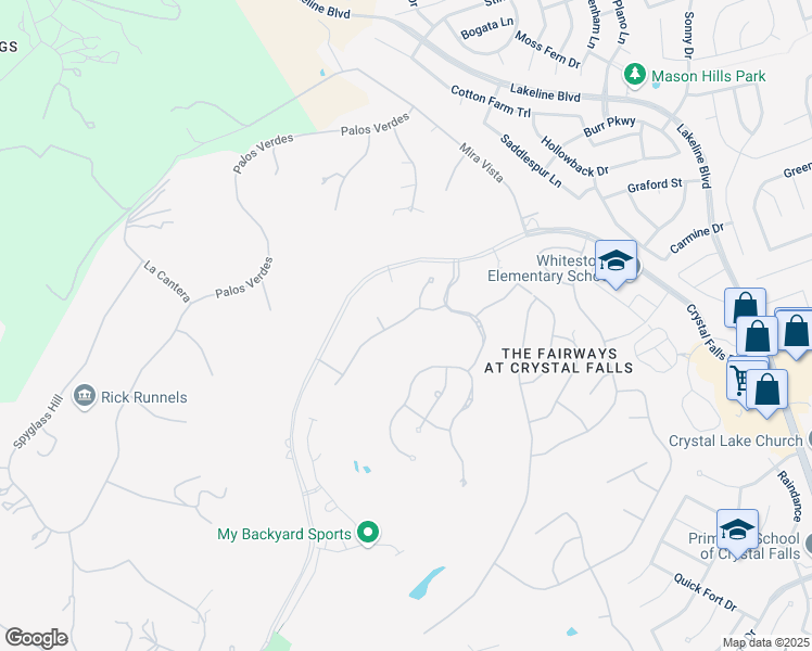 map of restaurants, bars, coffee shops, grocery stores, and more near 2312 Legend Trail in Leander