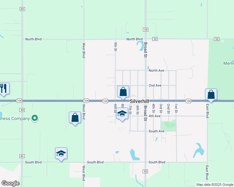 map of restaurants, bars, coffee shops, grocery stores, and more near 22073 8th Street in Silverhill