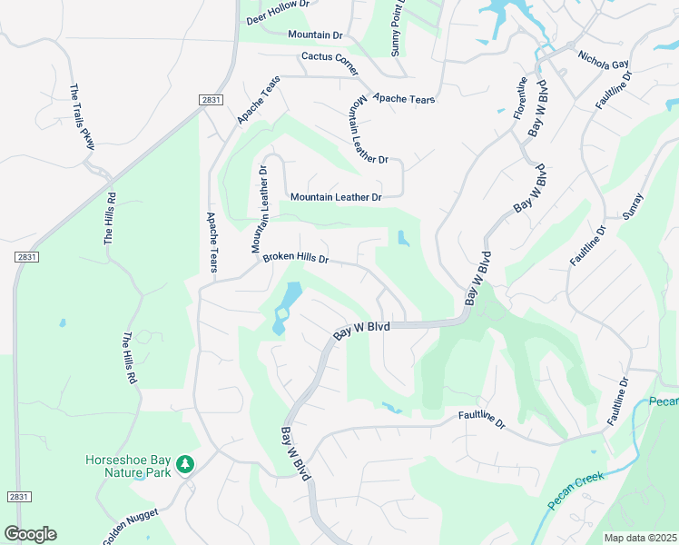 map of restaurants, bars, coffee shops, grocery stores, and more near 108 Cliff Run in Horseshoe Bay