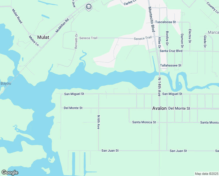 map of restaurants, bars, coffee shops, grocery stores, and more near 5080 San Miguel Street in Milton
